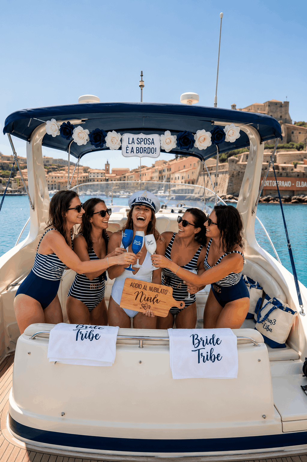 Addio al nubilato in barca all'Isola d'Elba con Luna III