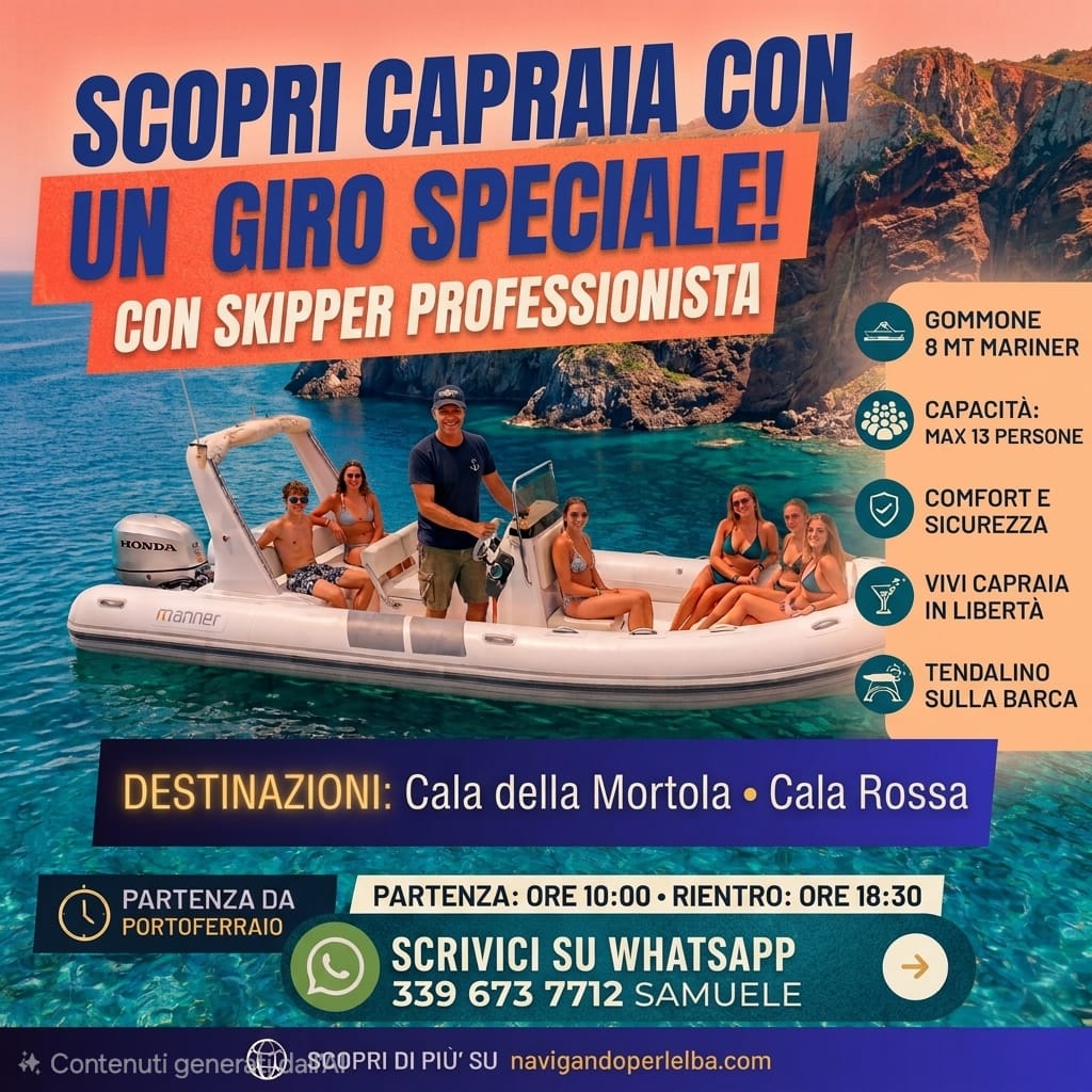 Giro speciale a Capraia con skipper professionista